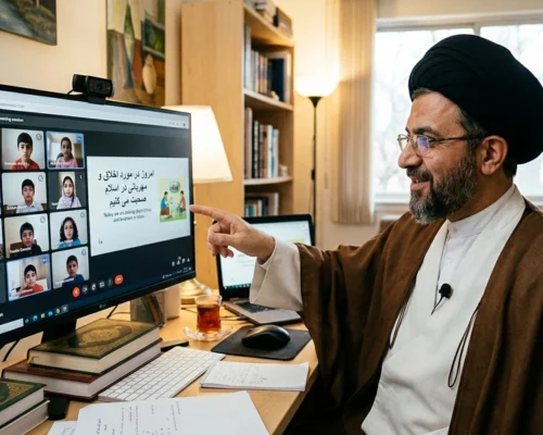 Shia Quran teacher teaching student online