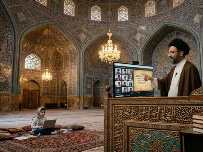 Mosque interior representing Shia Quran learning